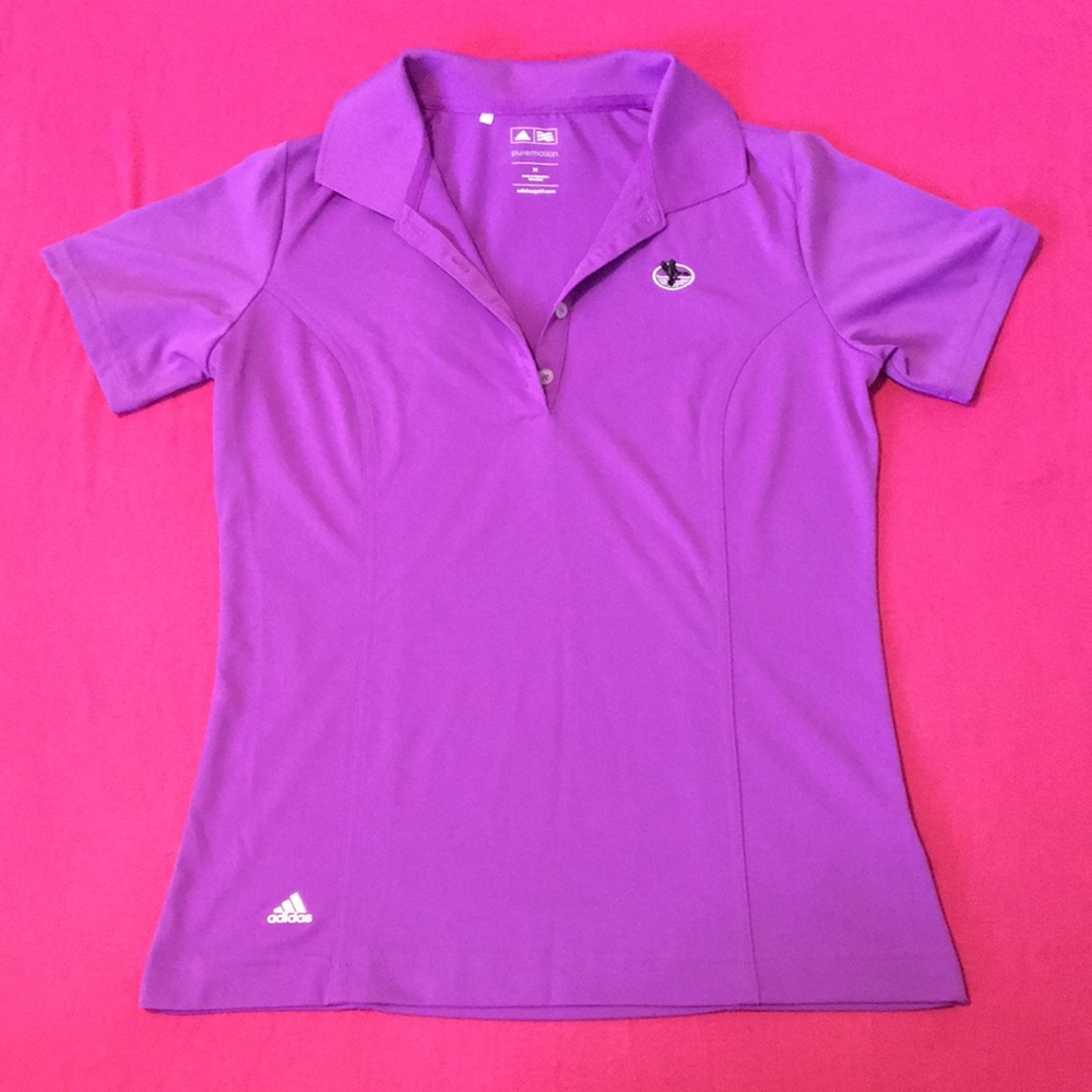 Adidas Polo Golf Shirt Women’s Size Medium purple  EUC